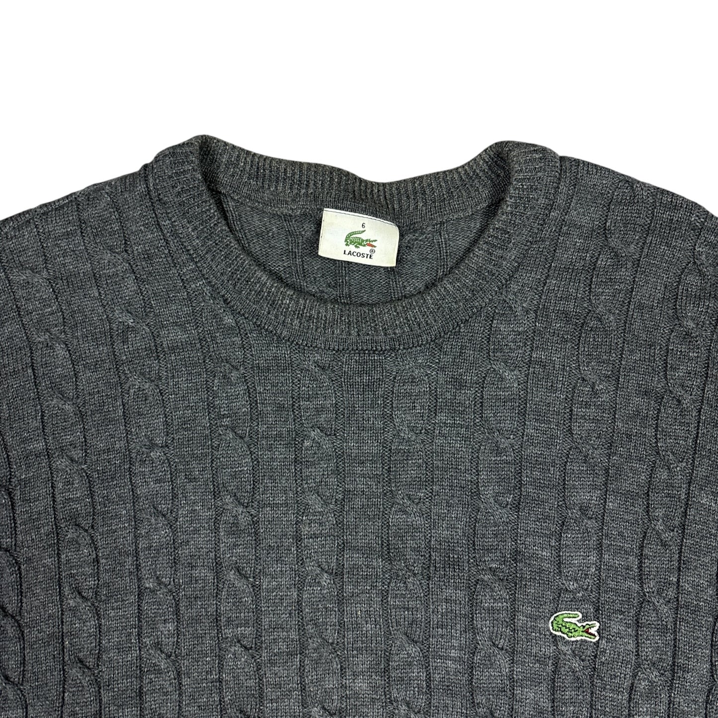 Vintage Lacoste Cable Knit Sweater (L-XL)