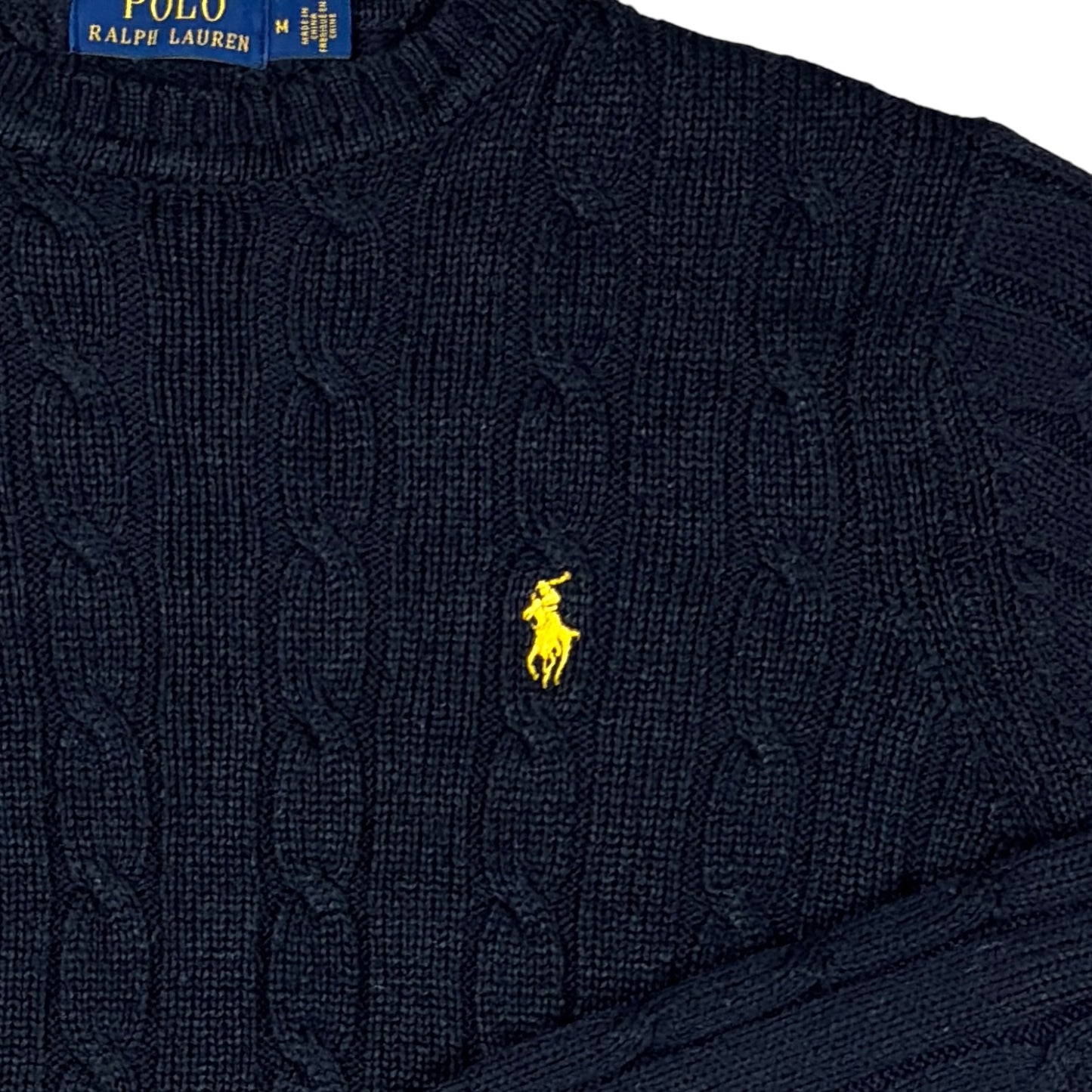 Vintage Ralph Lauren Cable Knit Sweater (M)