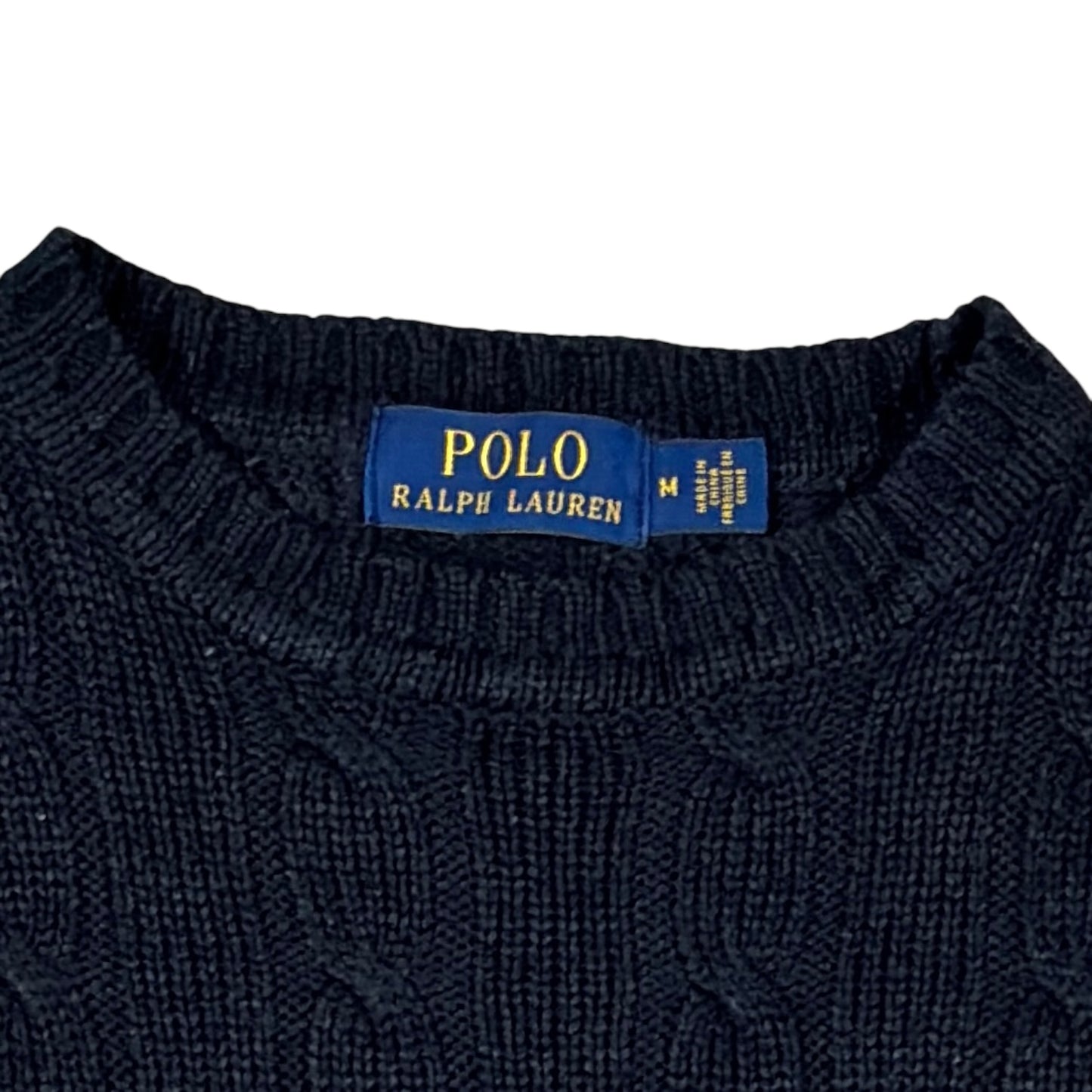 Vintage Ralph Lauren Cable Knit Sweater (M)