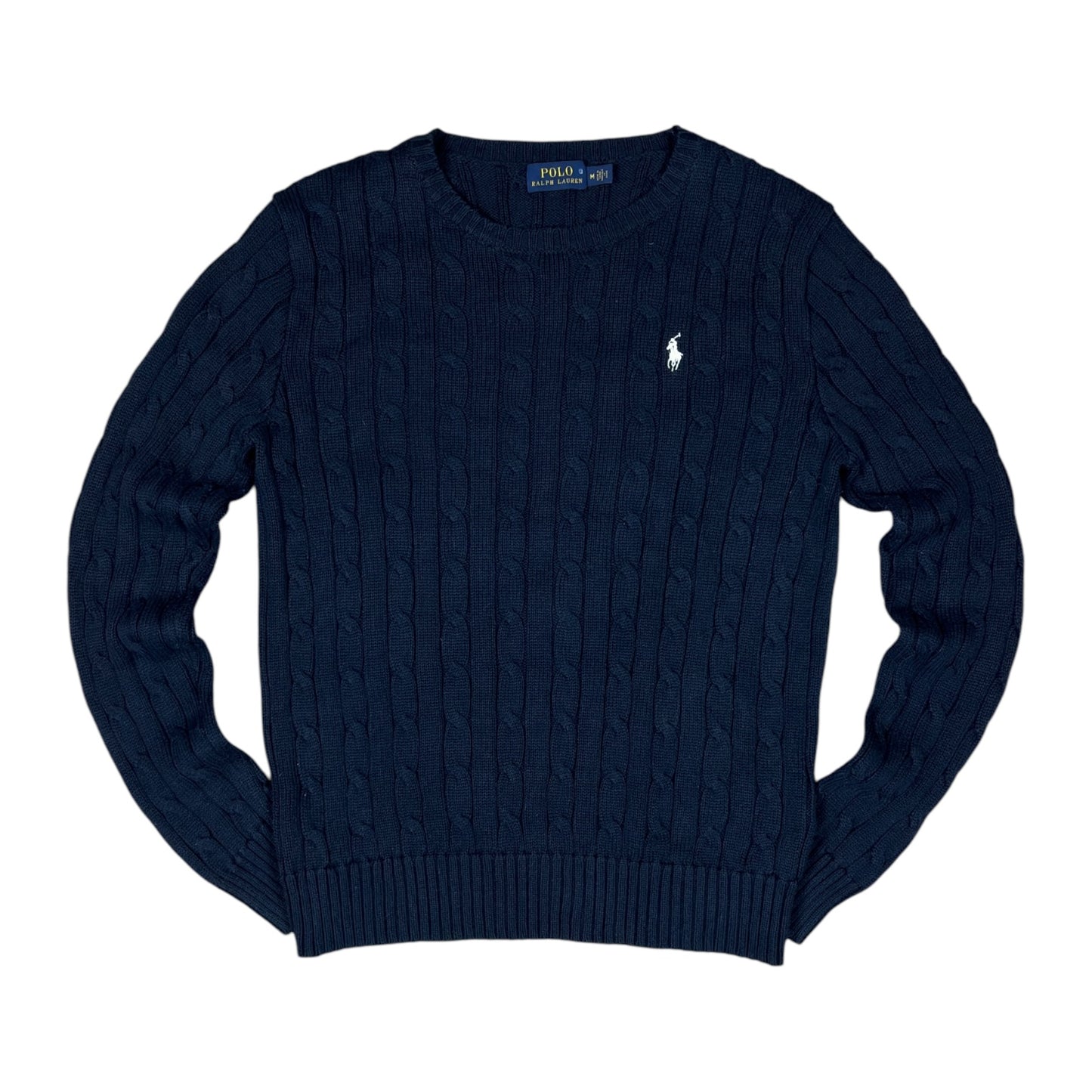 Vintage Ralph Lauren Cable Knit Sweater (M)