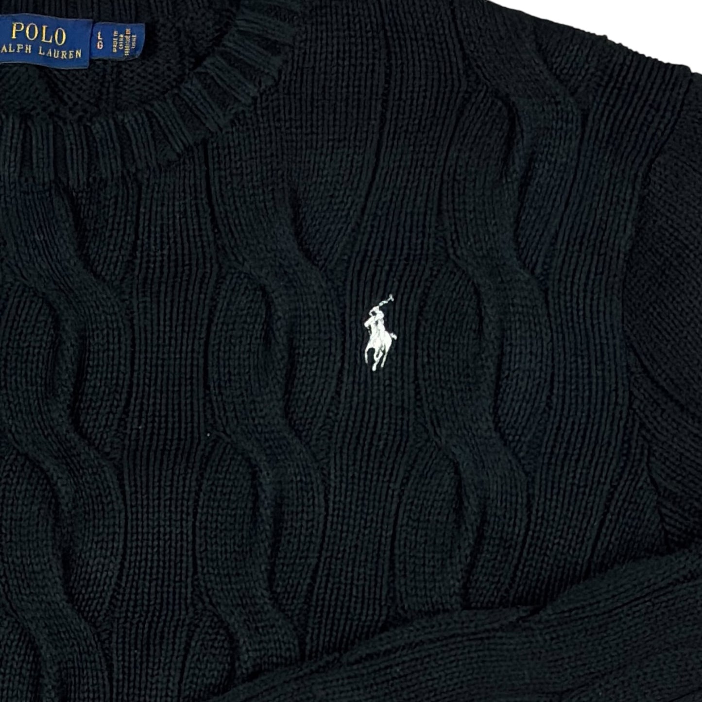 Vintage Ralph Lauren Cable Knit Sweater (wmns L)