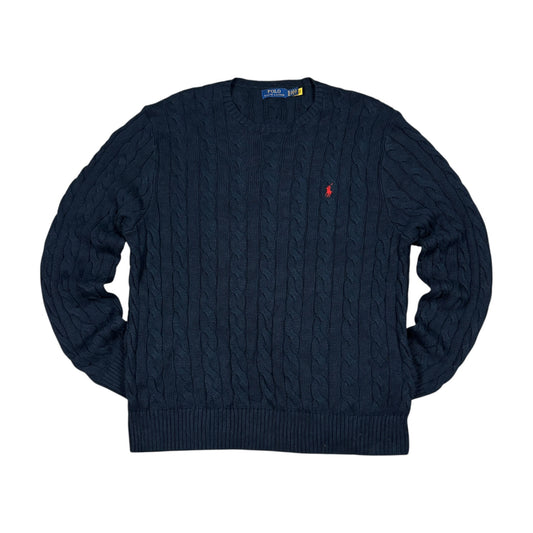 Vintage Polo Ralph Lauren Cable Knit Sweater (XL)